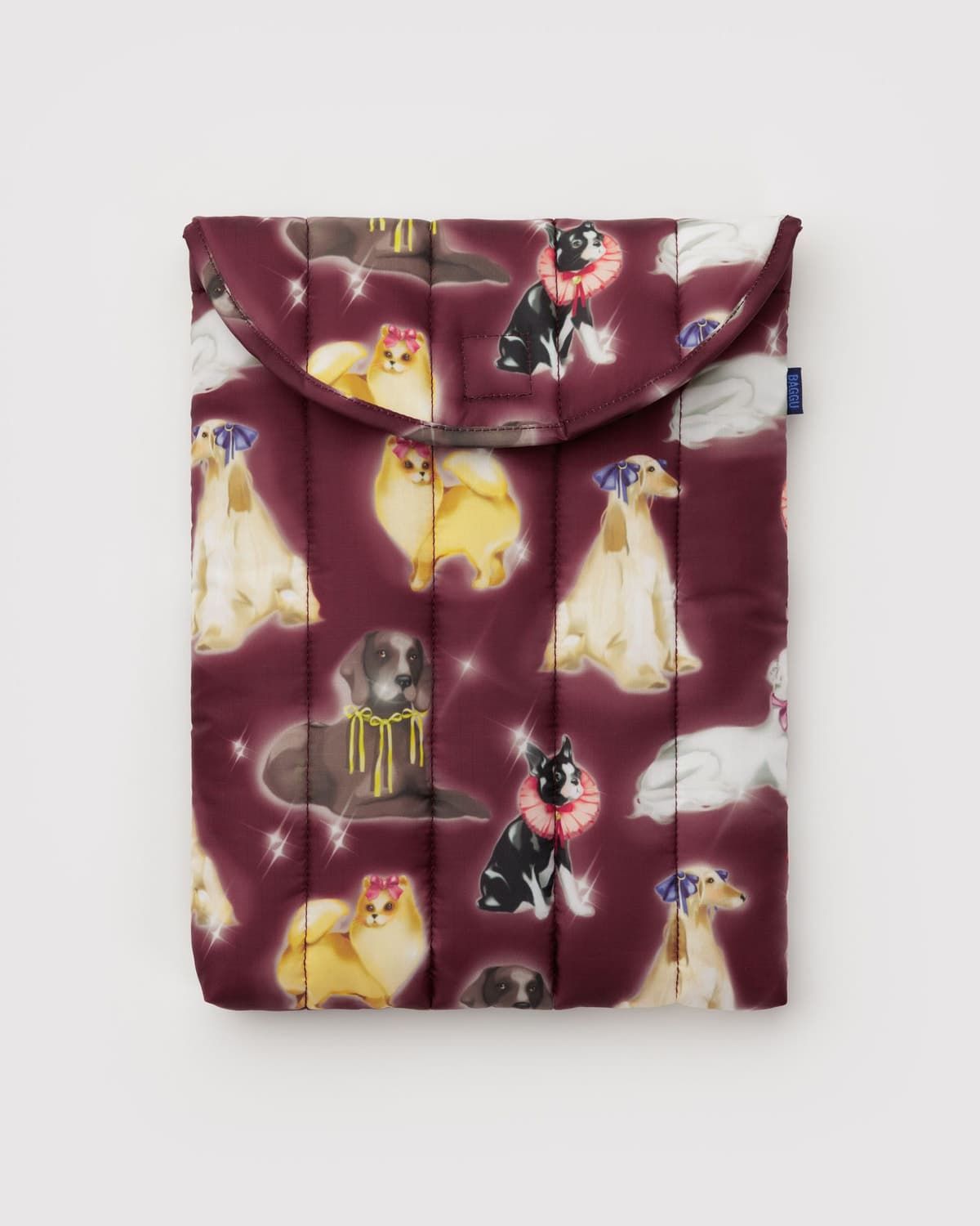 Baggu Puffy Laptop Sleeve Fancy Dogs 13&quot;14&quot;