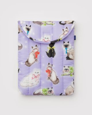 Baggu Puffy Laptop Sleeve Fancy Cats 13&quot;14&quot;