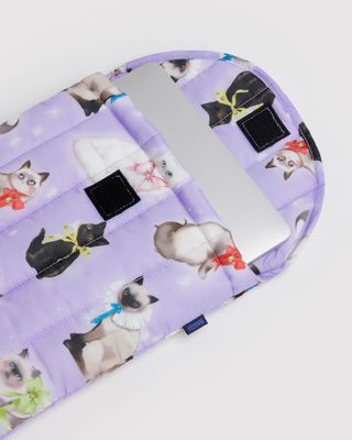 Baggu Puffy Laptop Sleeve Fancy Cats 13"14"