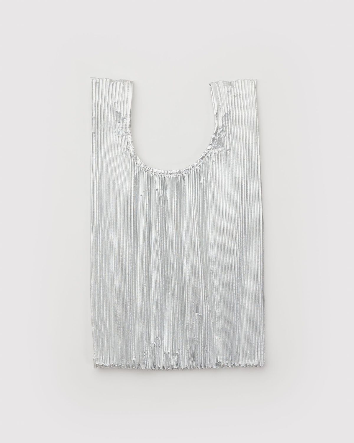 Pleated Baggu Chrome Metallic