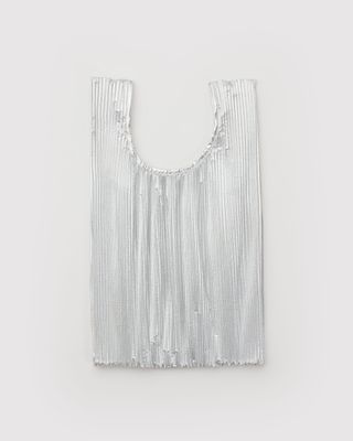 Pleated Baggu Chrome Metallic
