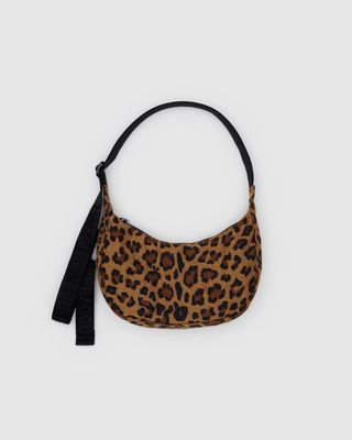 Baggu Small Nylon Crescent Bag Leopard