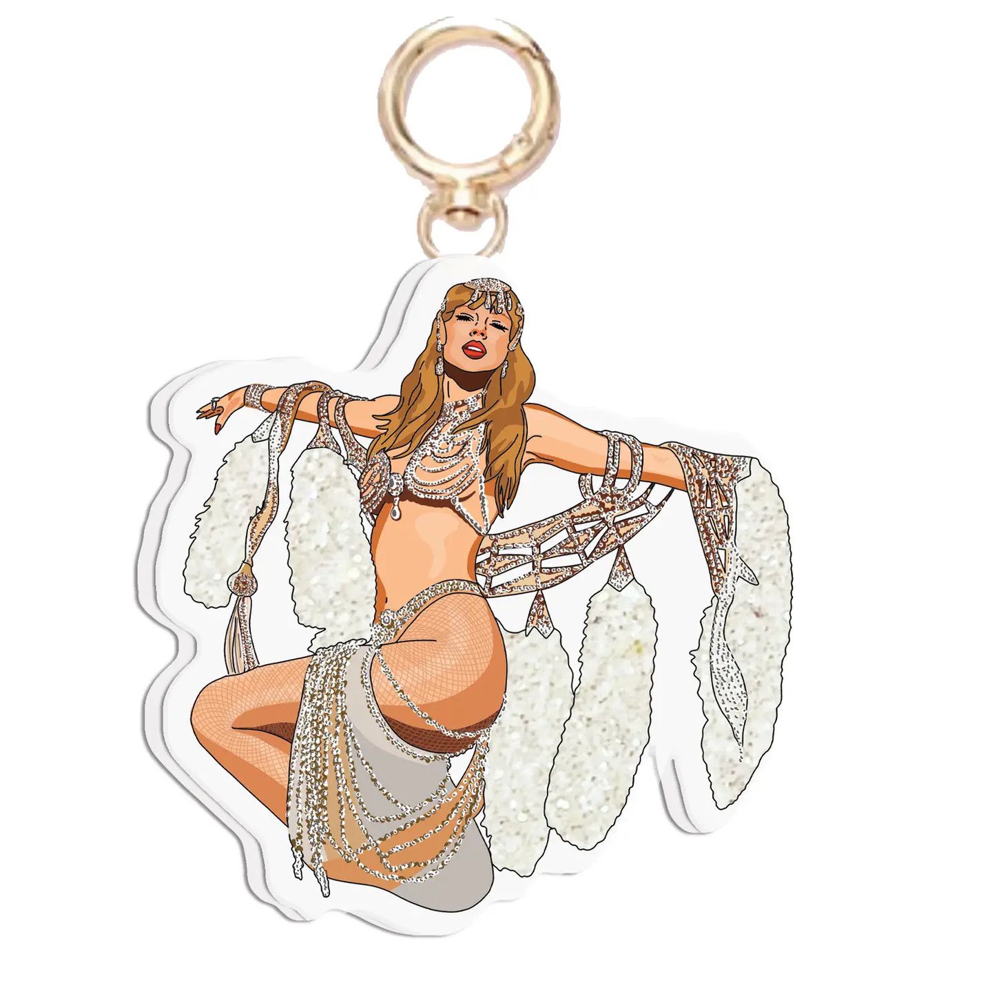Taylor Swift Showgirl Glitter Keychain Bag Charm