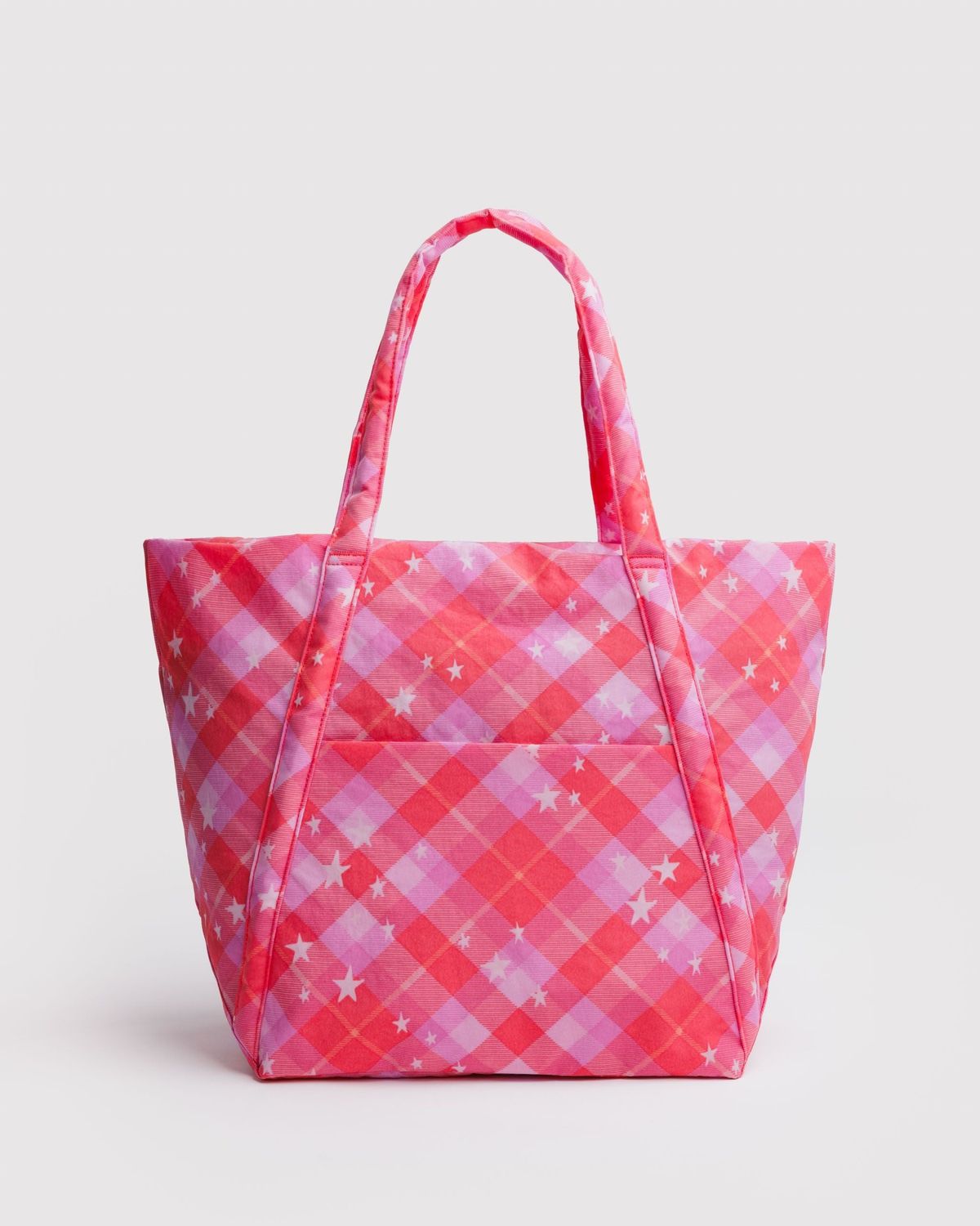 Baggu Cloud Bag Pink Star Plaid