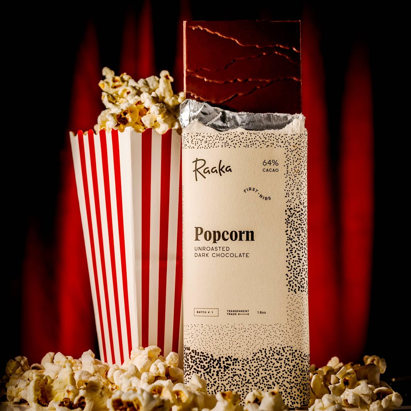 Raaka Chocolate 64% Popcorn