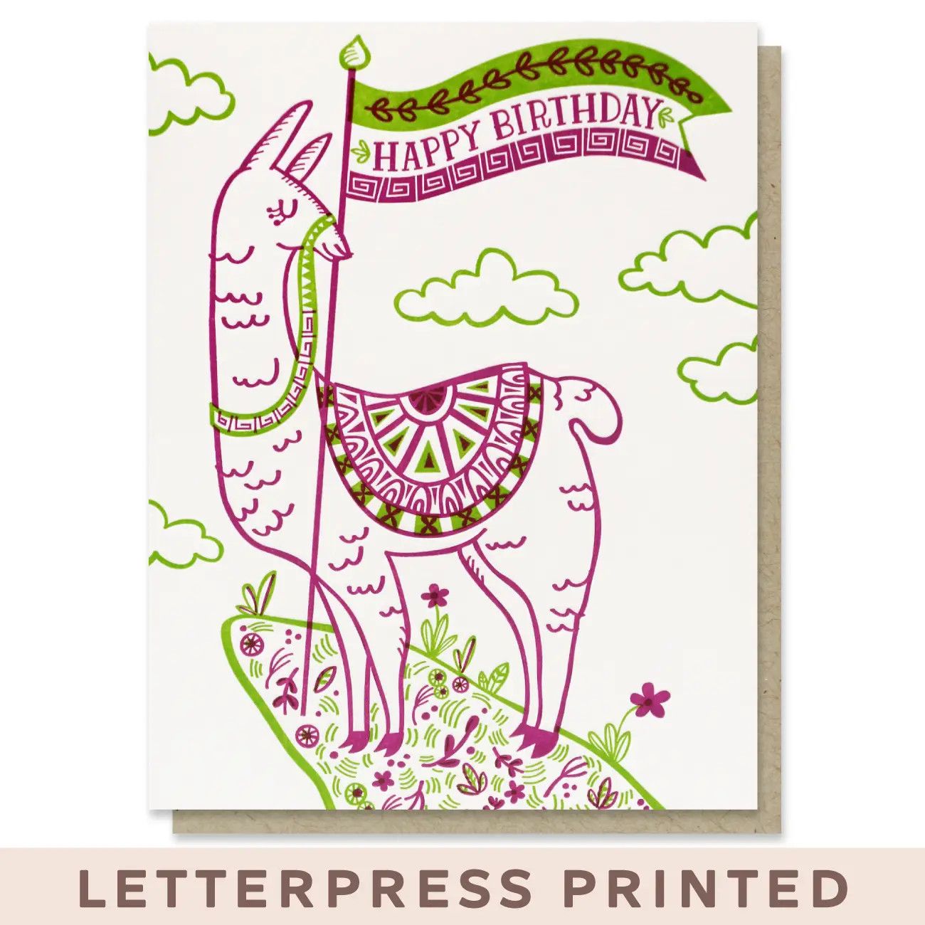 Happy Birthday Llama Card