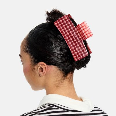 Chunks Jumbo Box Claw in Red Plaid