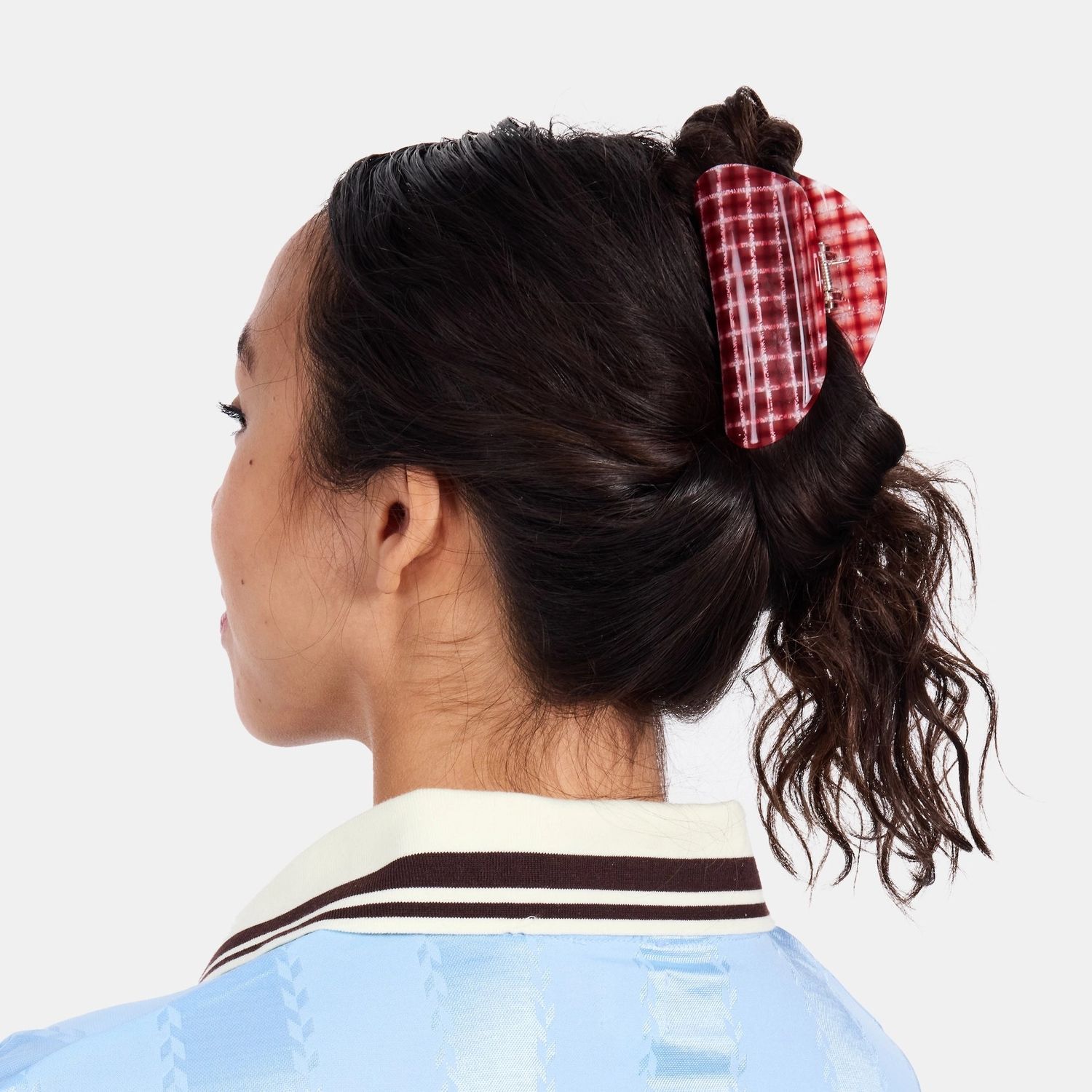 Chunks Suki Claw in  Red Plaid