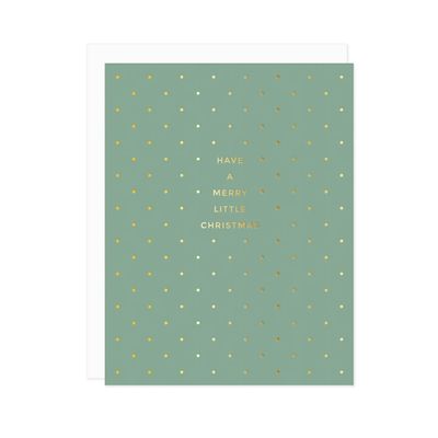 Merry Little Christmas Foil Greeting Card