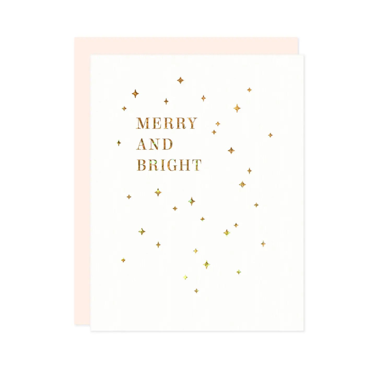 Merry and Bright Foil Holiday Greeting Card