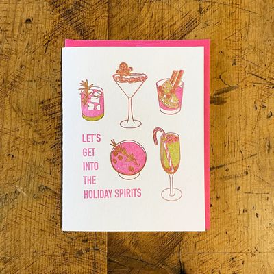Holiday Spirits Letterpress Cards