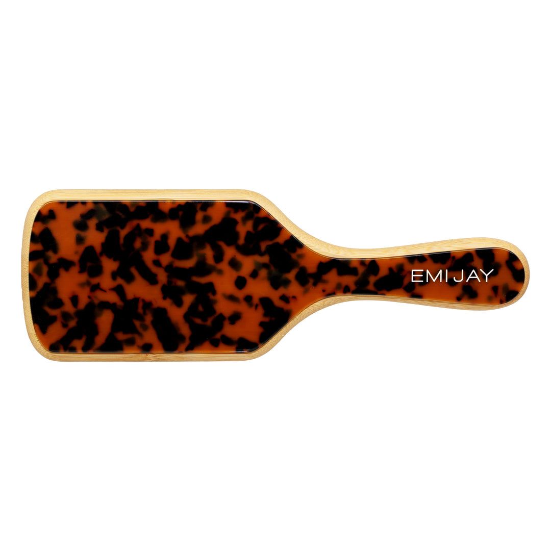 Bamboo Paddle Brush in Tortoise