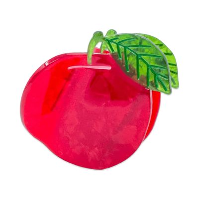 Midi Red Apple Hair Claw