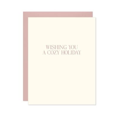 Wishing You A Cozy Holiday Letterpress Card