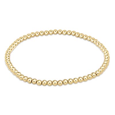 classic gold 3mm bead bracelet