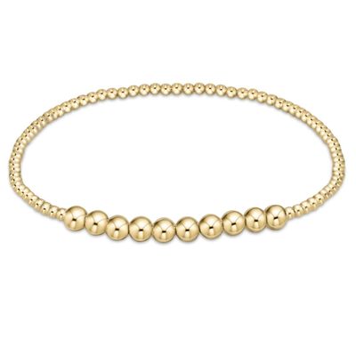classic gold beaded bliss 2mm bead bracelet - 4mm gold