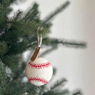 Wool Felt Baseball Sports Ornament