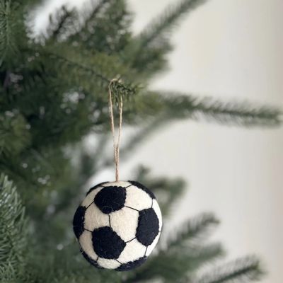 Wool Felt Soccer Sports Ornament