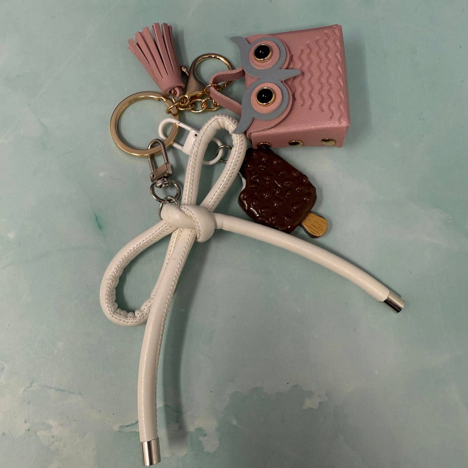 Owl &amp; Ice Cream Bag Charm