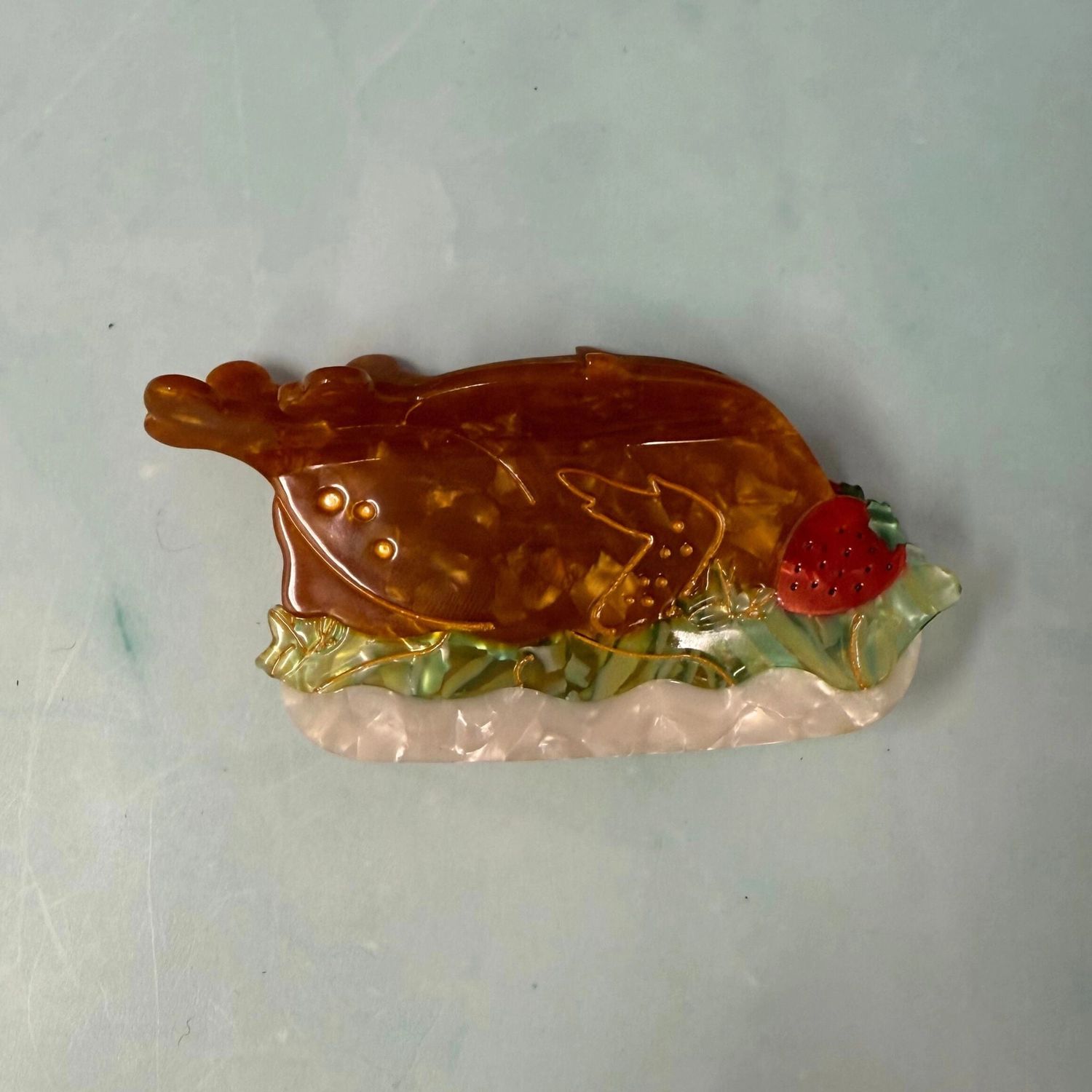 Thanksgiving Roast Turkey Hair Claw