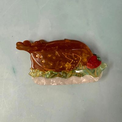 Thanksgiving Roast Turkey Hair Claw