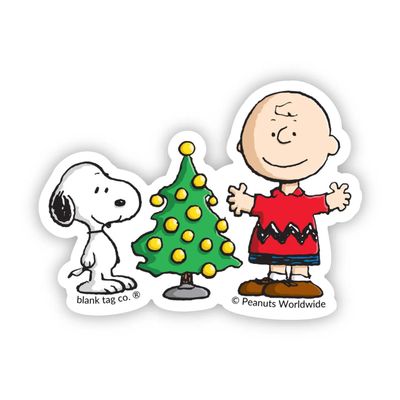 Peanuts® Charlie and Snoopy (Christmas edition) sticker