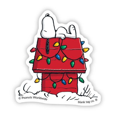 Peanuts® Snoopy On His Doghouse Sticker