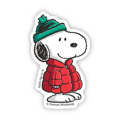 Peanuts® Snoopy With A Puffy Jacket Sticker