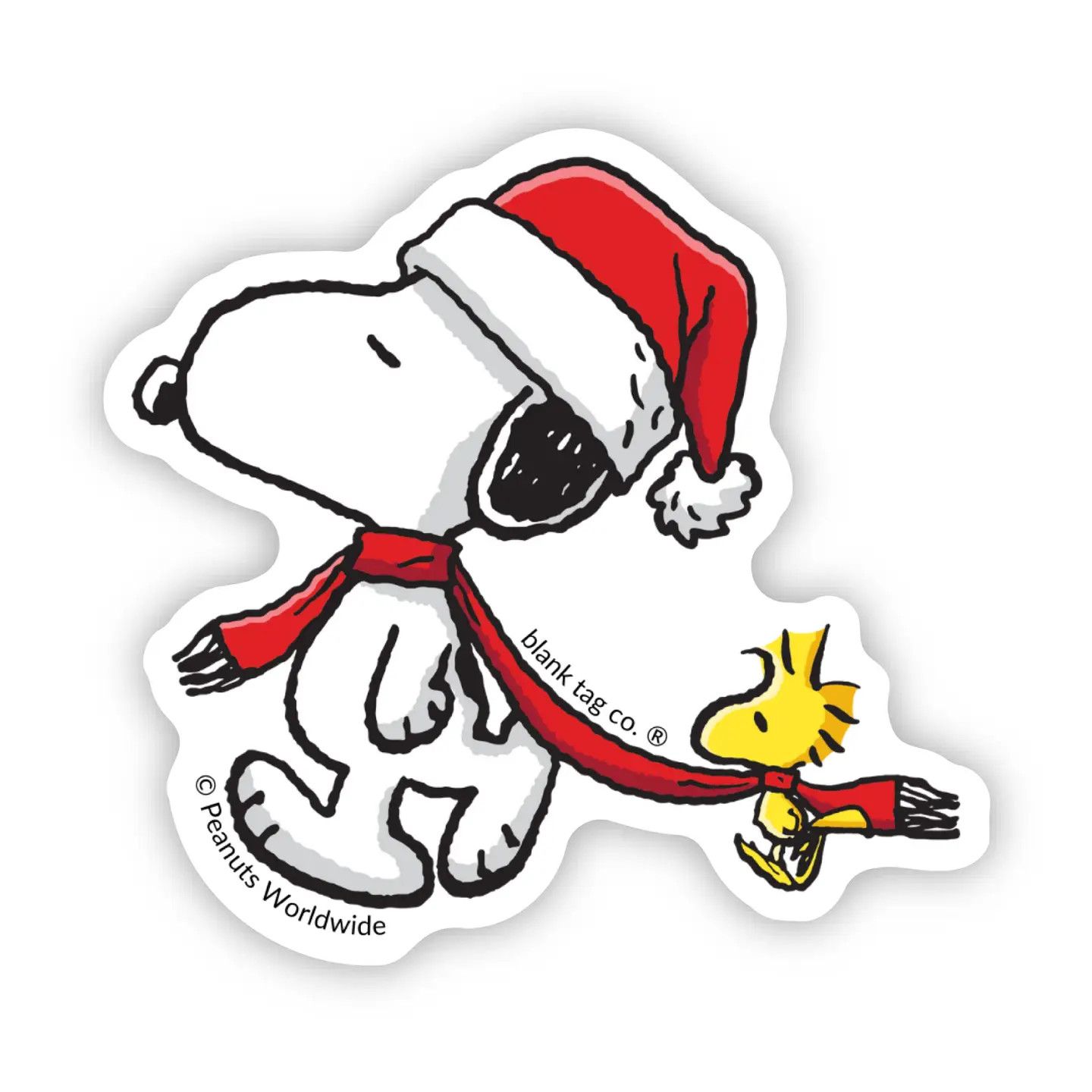 Peanuts® Snoopy and Woodstock With A Scarf Sticker