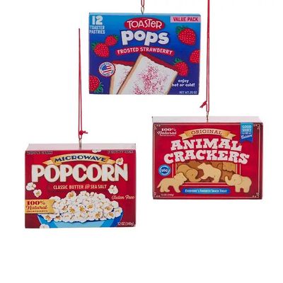 3.75&quot; Plastic Food Box Ornament 3 Assorted