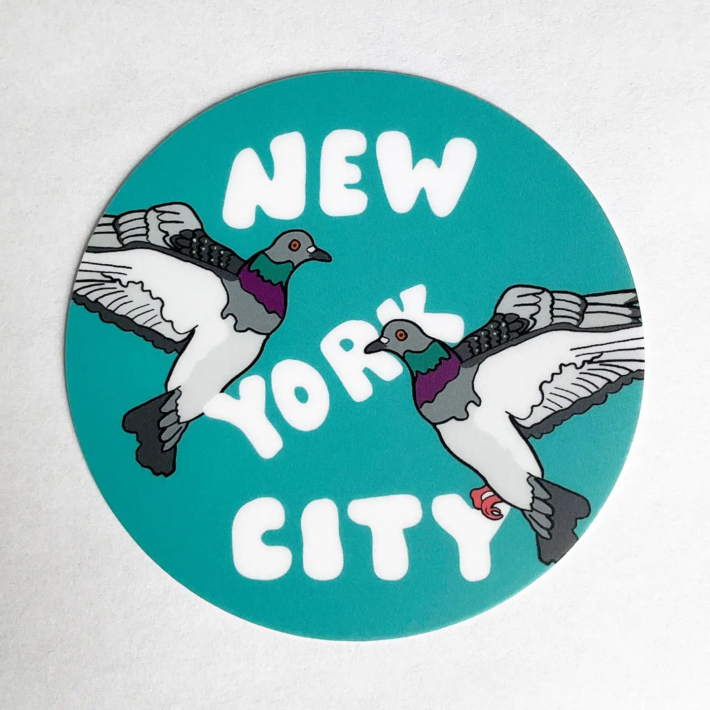 New York City Flying Pigeon Vinyl Sticker