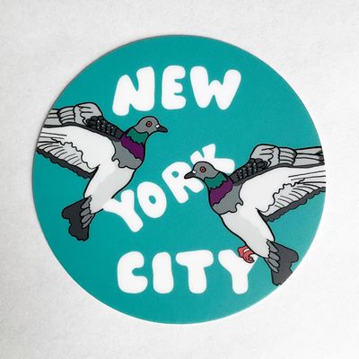 New York City Flying Pigeon Vinyl Sticker