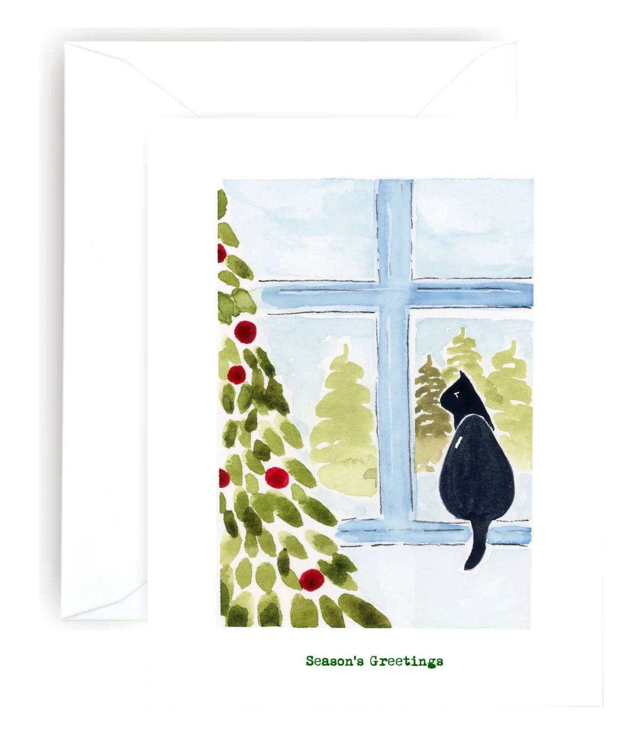 Window Cat Season&#39;s Greetings