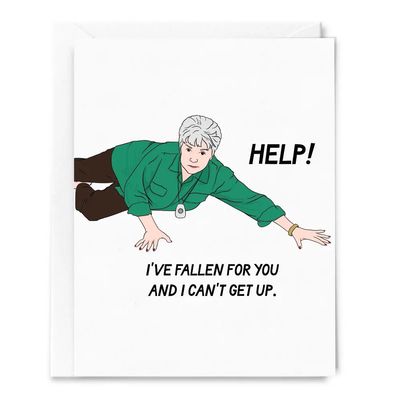 Help! I&#39;ve Fallen For You and Can&#39;t Get Up, Love Card
