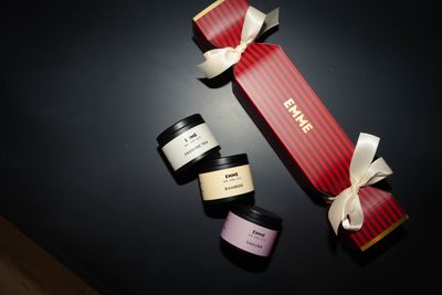 Striped Gift Set 3 Tins Floral Core (Jasmine Tea, Sakura, Bamboo)