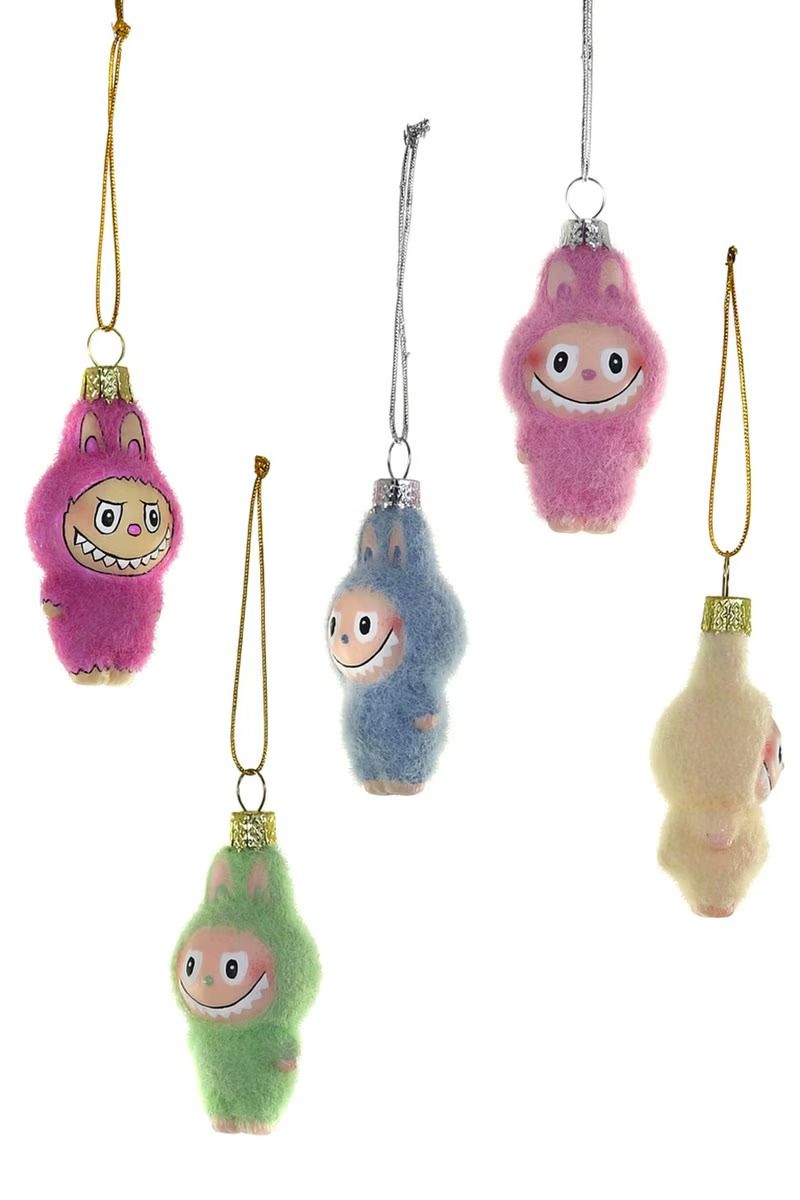 Fuzzy Monsters 5 Assorted Ornament