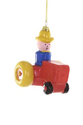 Vintage Tiny People Farmer Ornament