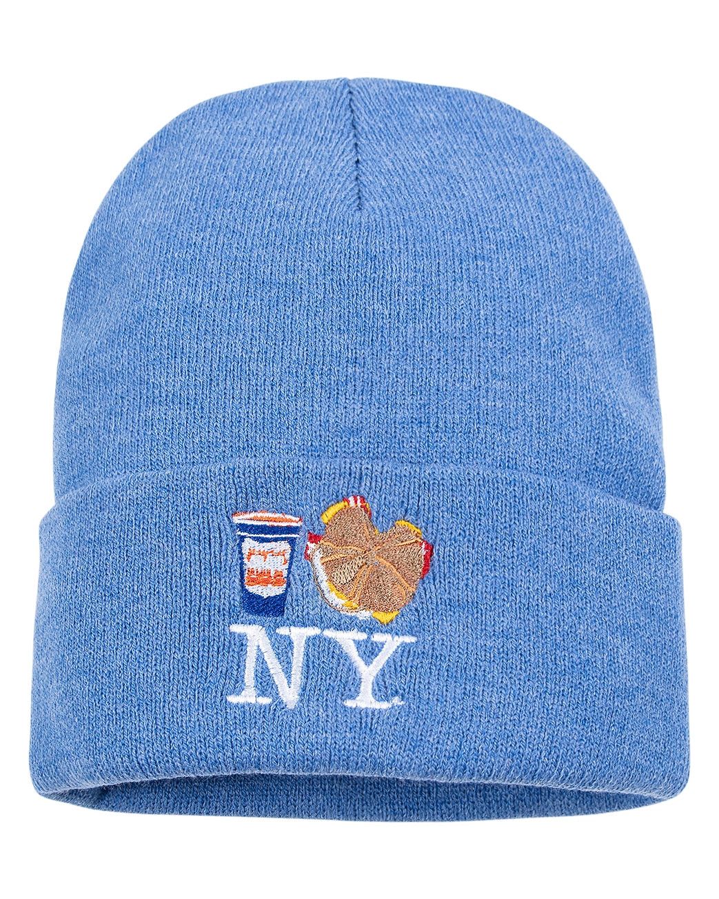 Bacon Egg and Cheese Ny Knit Beanie Royal Blue