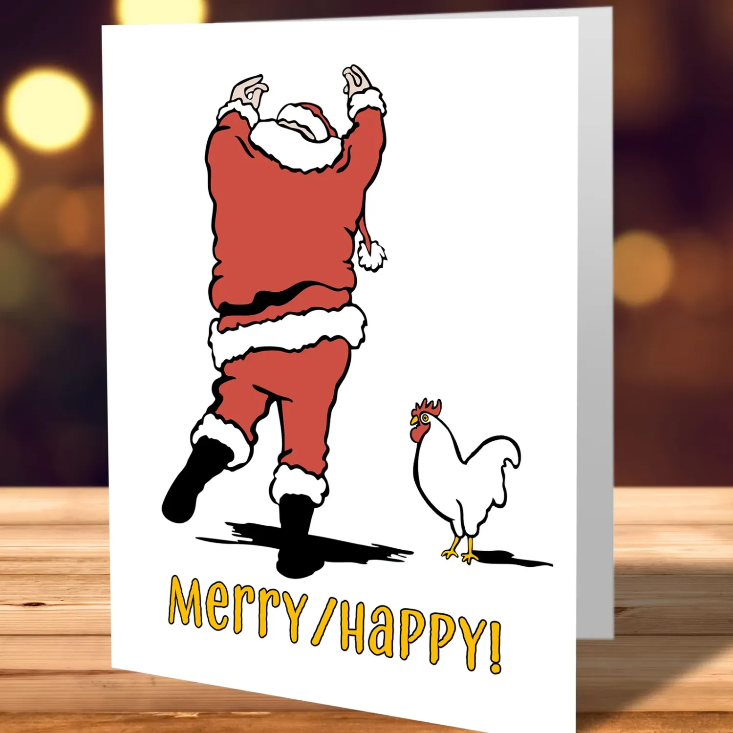 Dancing Santa Holiday Card