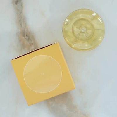Bubble Glass Incense Holder Goldenrod Translucent