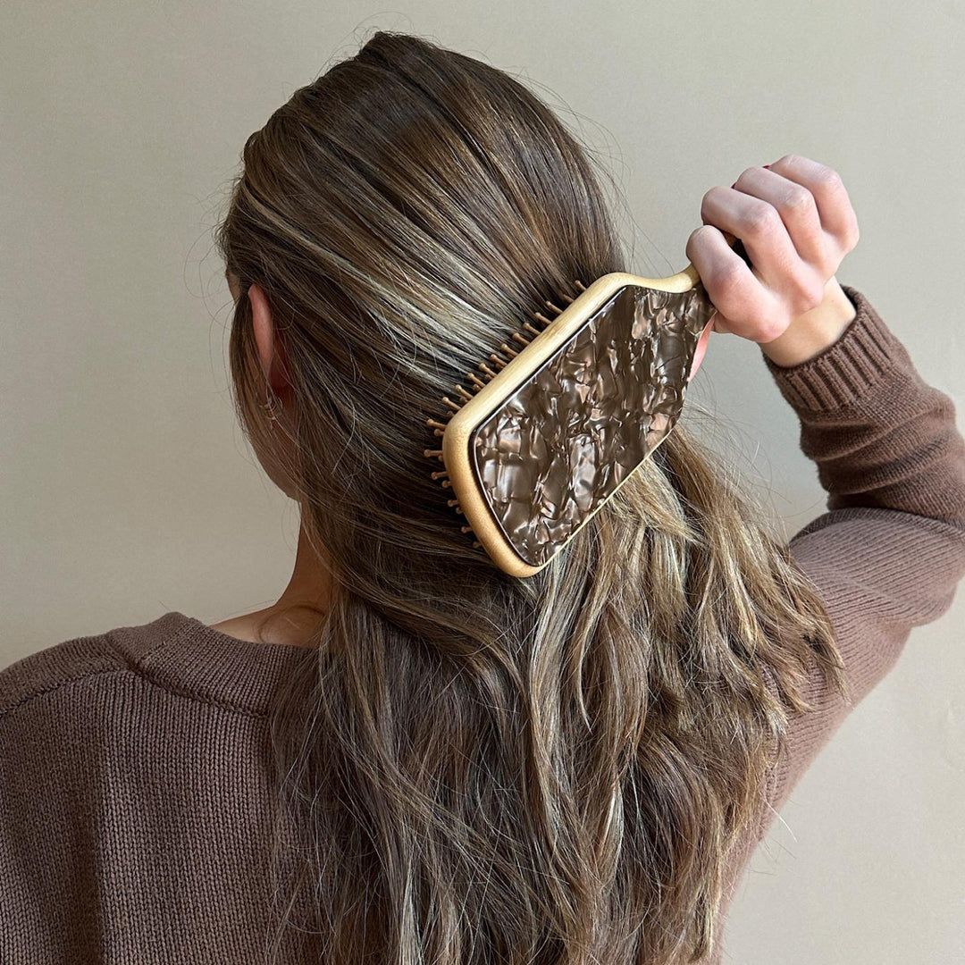 Bamboo Paddle Brush in Toasted Sugar