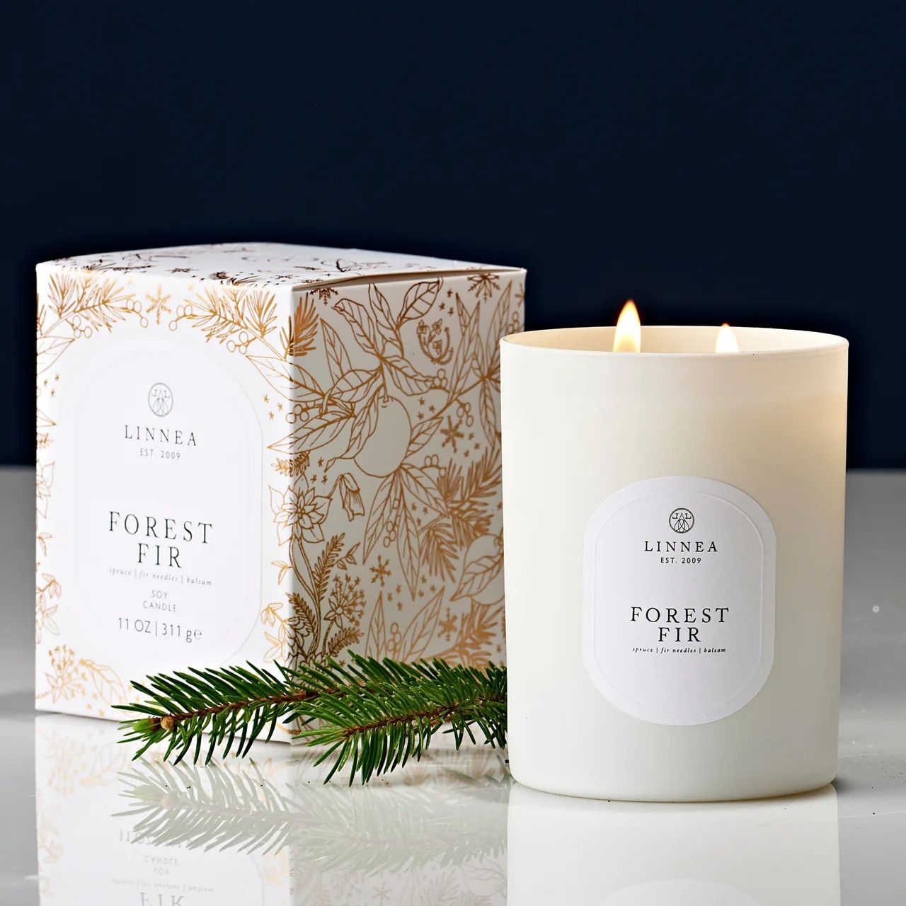 Winter Candle Forest Fir