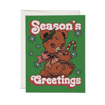 Christmas Teddy Bear Greeting Card