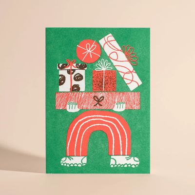 Presents! Presents! Presents! Letterpress Greeting Card