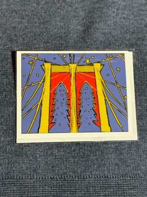 Brooklyn Bridge Trees Holiday Card