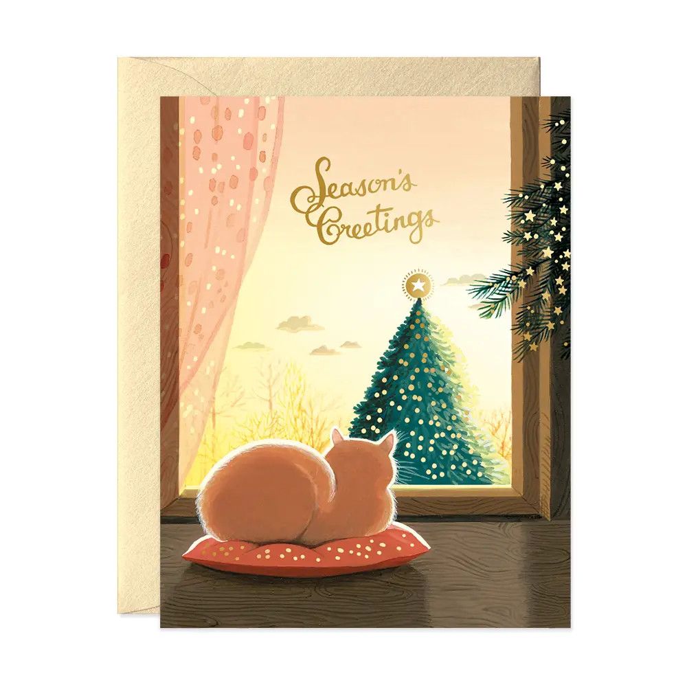 Golden Hour Eve Christmas Greeting Card
