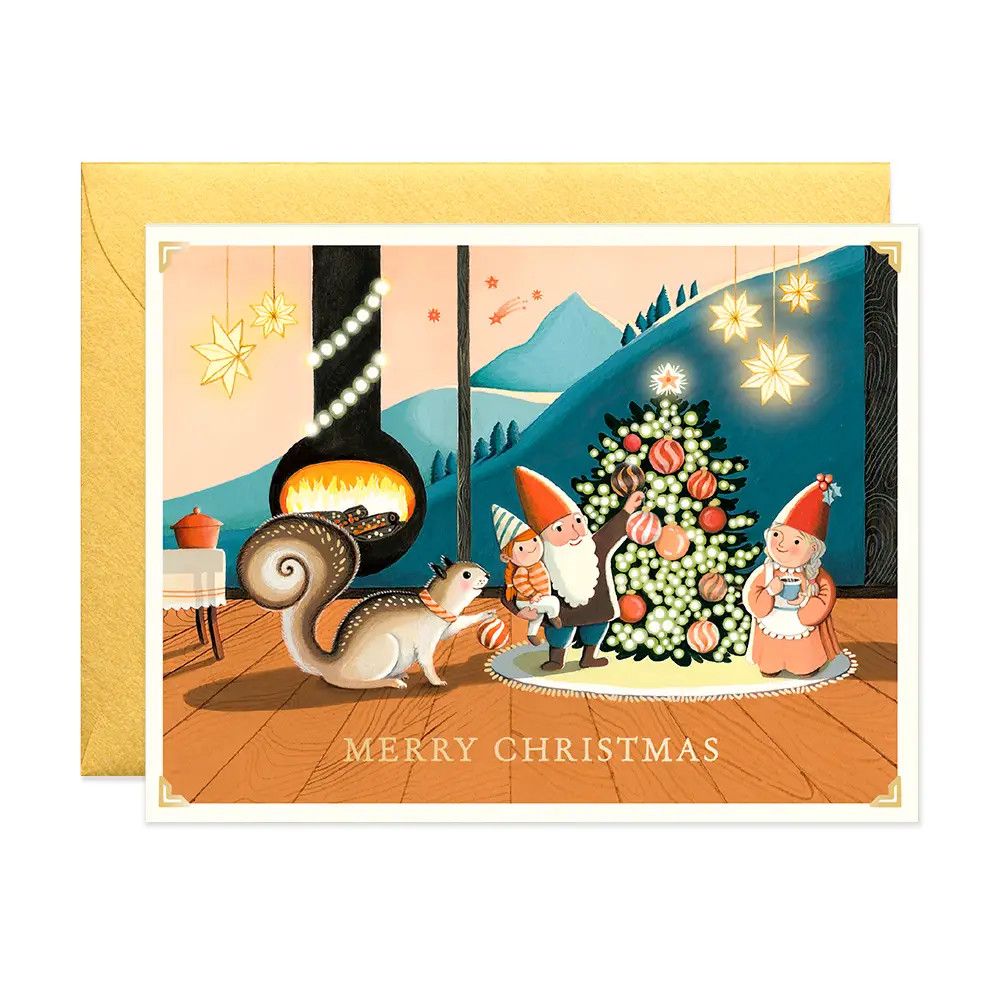 Tiny Cabin Xmas Greeting Card
