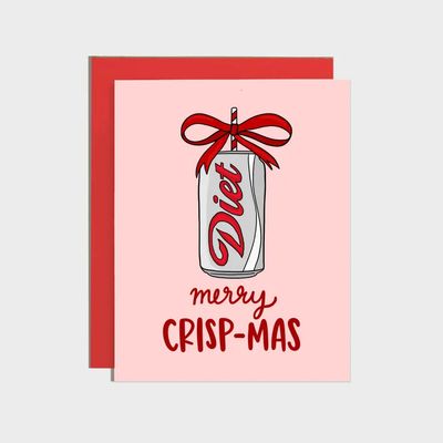 Merry Crisp-Mas Diet Soda Holiday Card