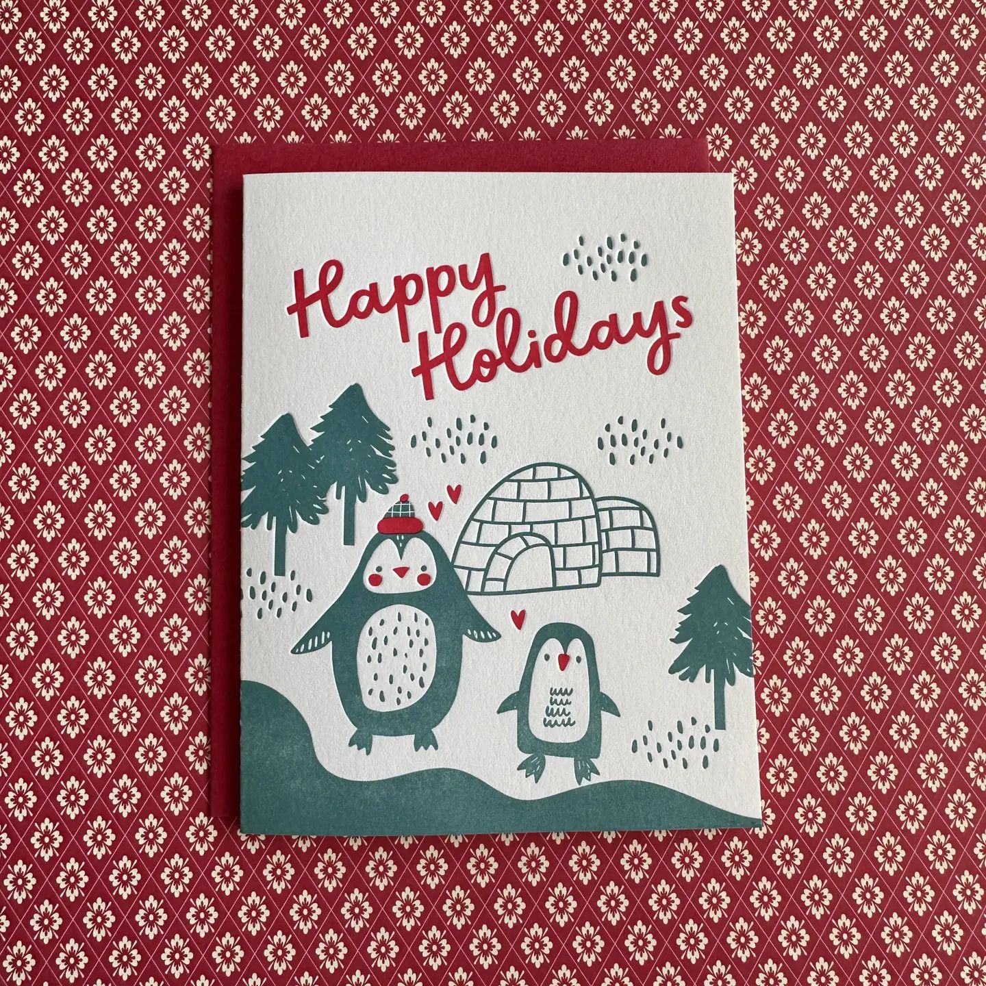Happy Holidays Penguin, Size: Single