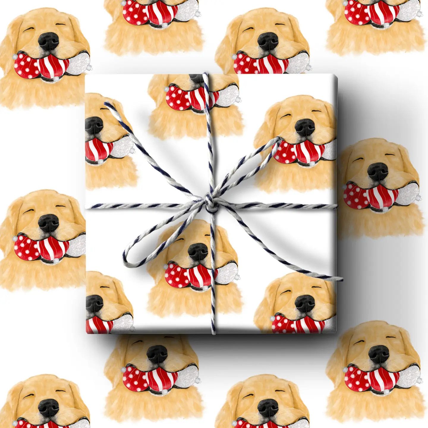 Wrap Roll - Dog with Ornaments